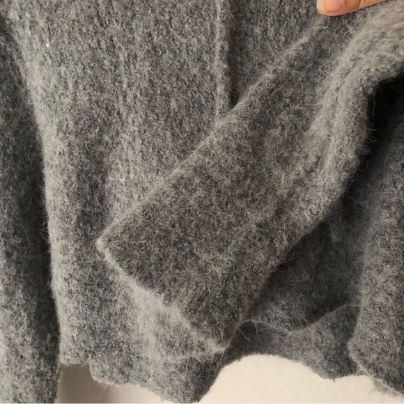 Allsaints Ava Hoodie Wool Cropped in Grey Size Medium - Picture 8 of 10